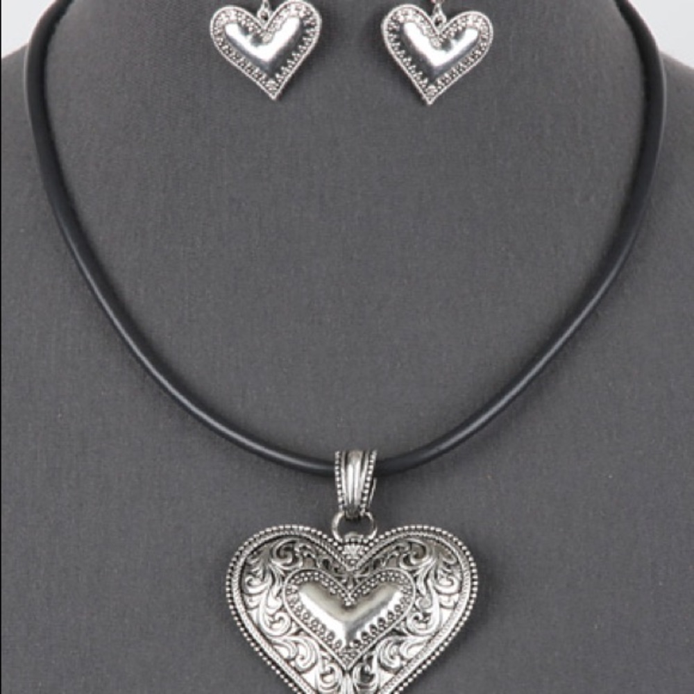 Heart Necklace Set